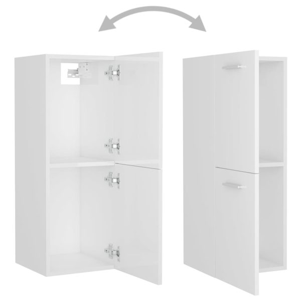 Set Mobili Da Bagno Bianco Lucido In Legno Multistrato - Image 6