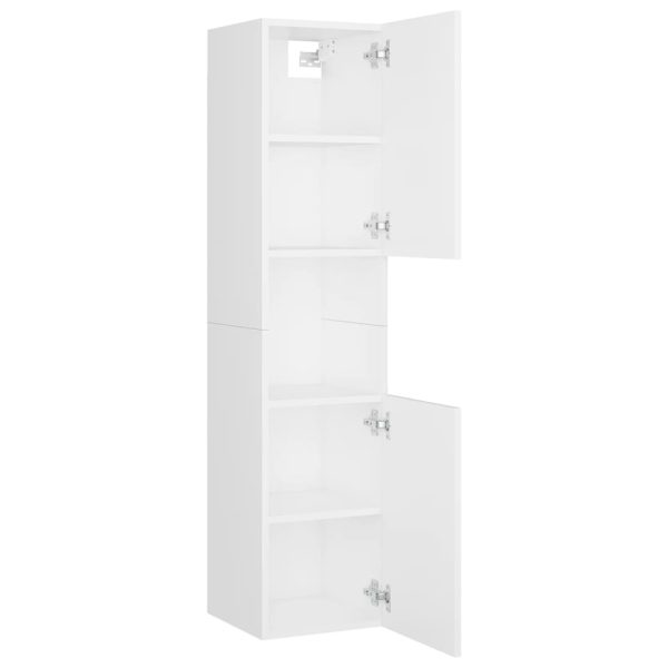 Set Mobili Da Bagno Bianco In Legno Multistrato - Image 5
