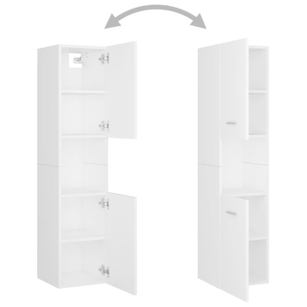 Set Mobili Da Bagno Bianco In Legno Multistrato - Image 6