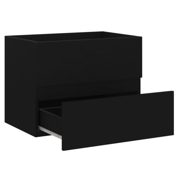 Mobile Con Lavabo Integrato Nero In Legno Multistrato - Image 5
