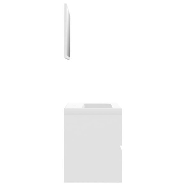 Set Mobili Da Bagno Bianco In Legno Multistrato - Image 5