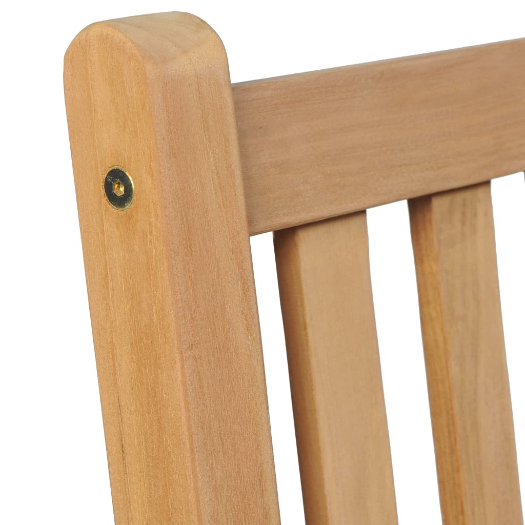Sedie Da Giardino 4 Pz Con Cuscini Rossi In Massello Di Teak - Image 6
