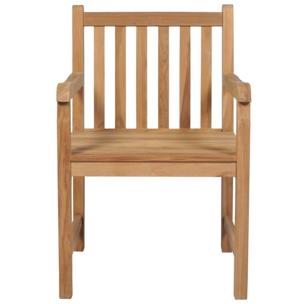 Sedie Da Giardino 8 Pz E Cuscini Grigio Talpa Massello Di Teak - Image 5