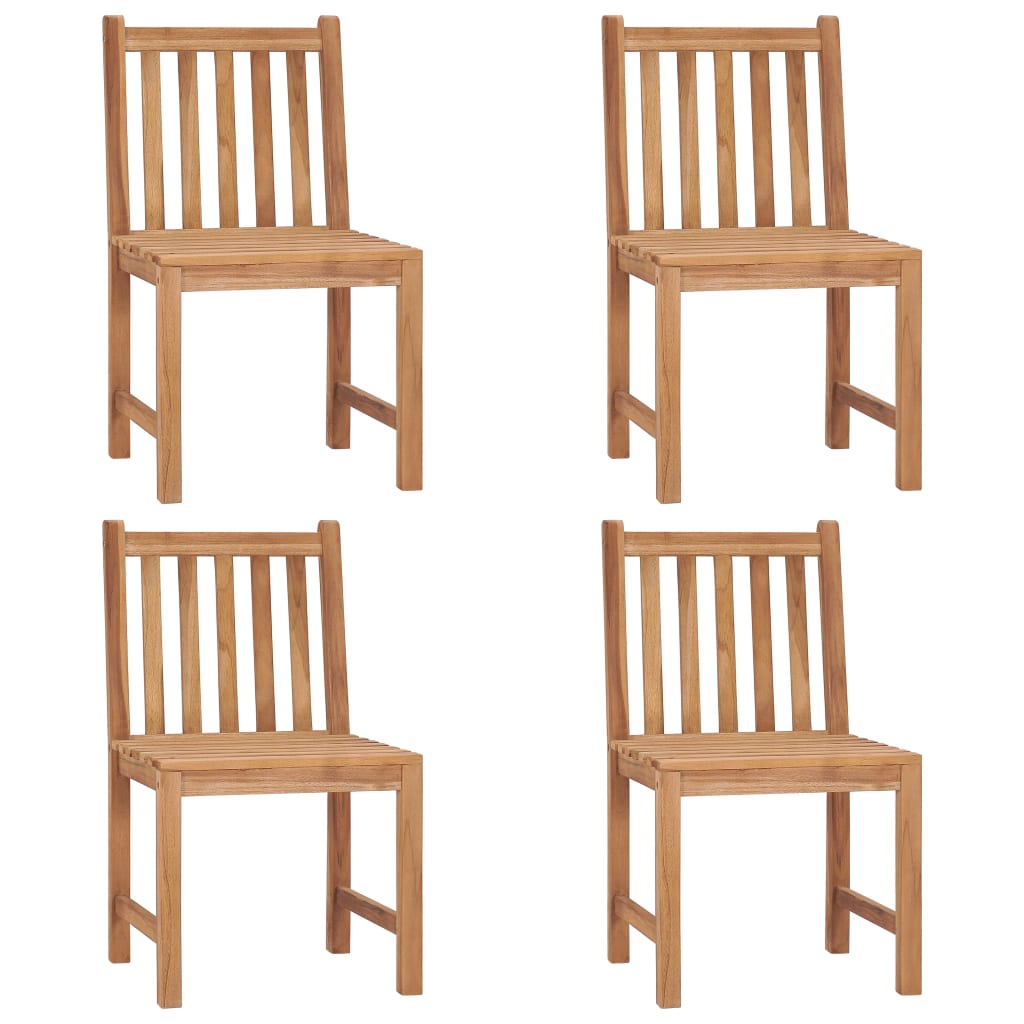 Sedie Da Giardino 4 Pz Con Cuscini In Legno Massello Di Teak - Image 3
