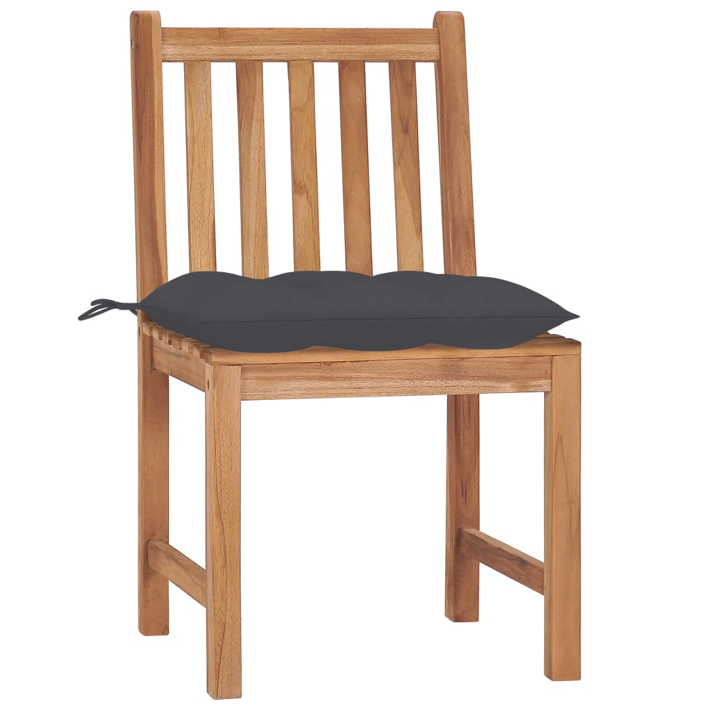 Sedie Da Giardino 6 Pz Con Cuscini In Legno Massello Di Teak - Image 3