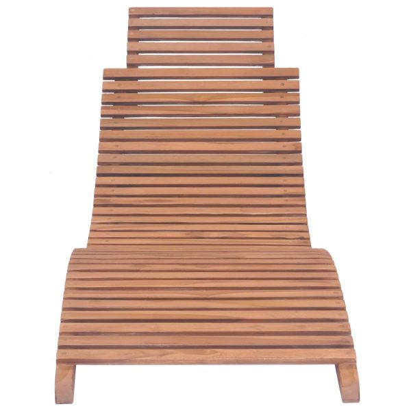 Lettini Prendisole Pieghevoli 2pz In Legno Massello Di Teak - Image 5