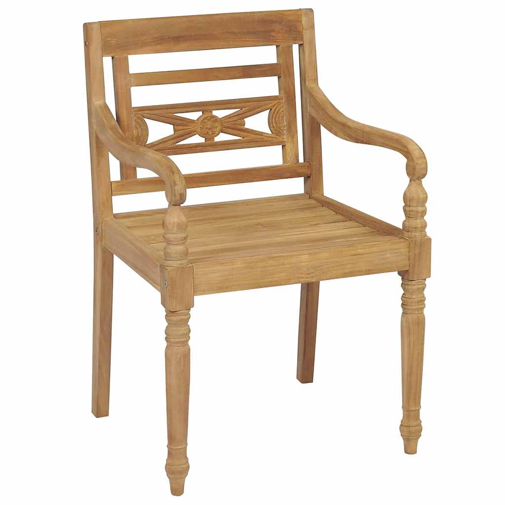 Sedie Batavia Con Cuscini 8 Pz In Legno Massello Di Teak - Image 4