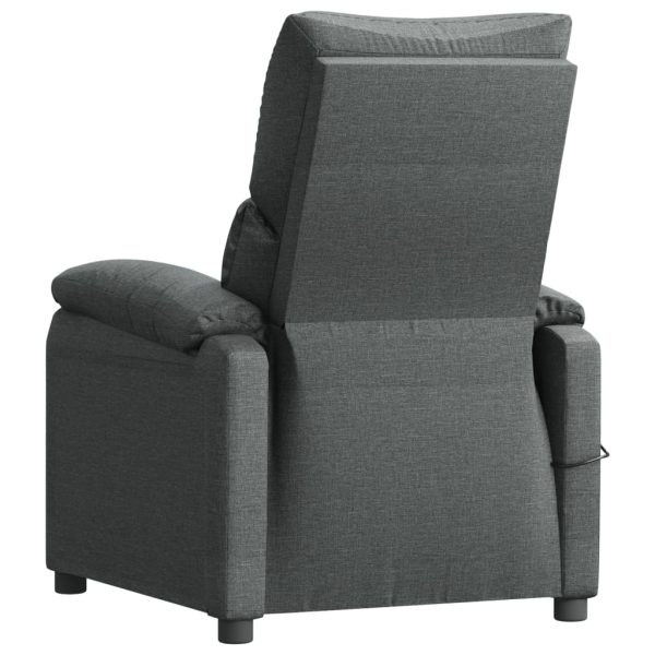 Poltrona Elettrica Reclinabile Grigio Scuro In Tessuto - Image 6