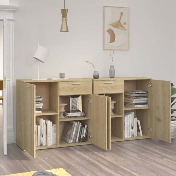 Credenza Rovere Sonoma 160x36x75 Cm In Legno Multistrato - Image 3