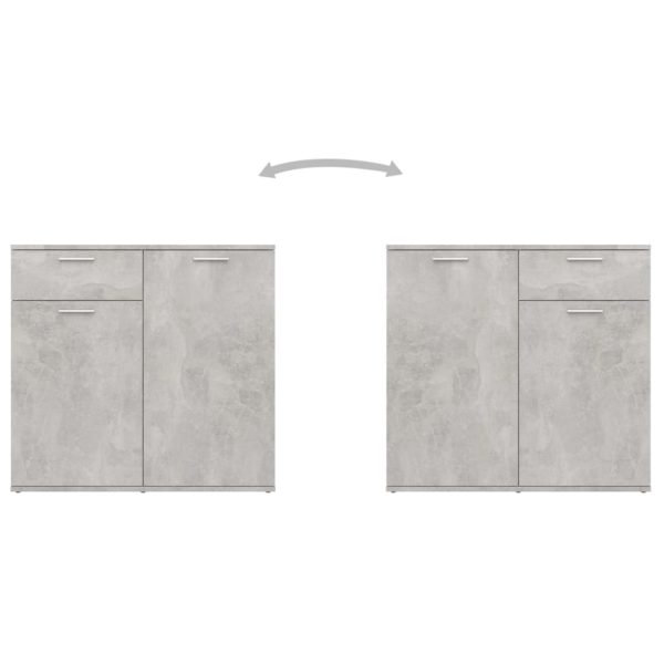 Credenza Grigio Cemento 160x36x75 Cm In Legno Multistrato - Image 5