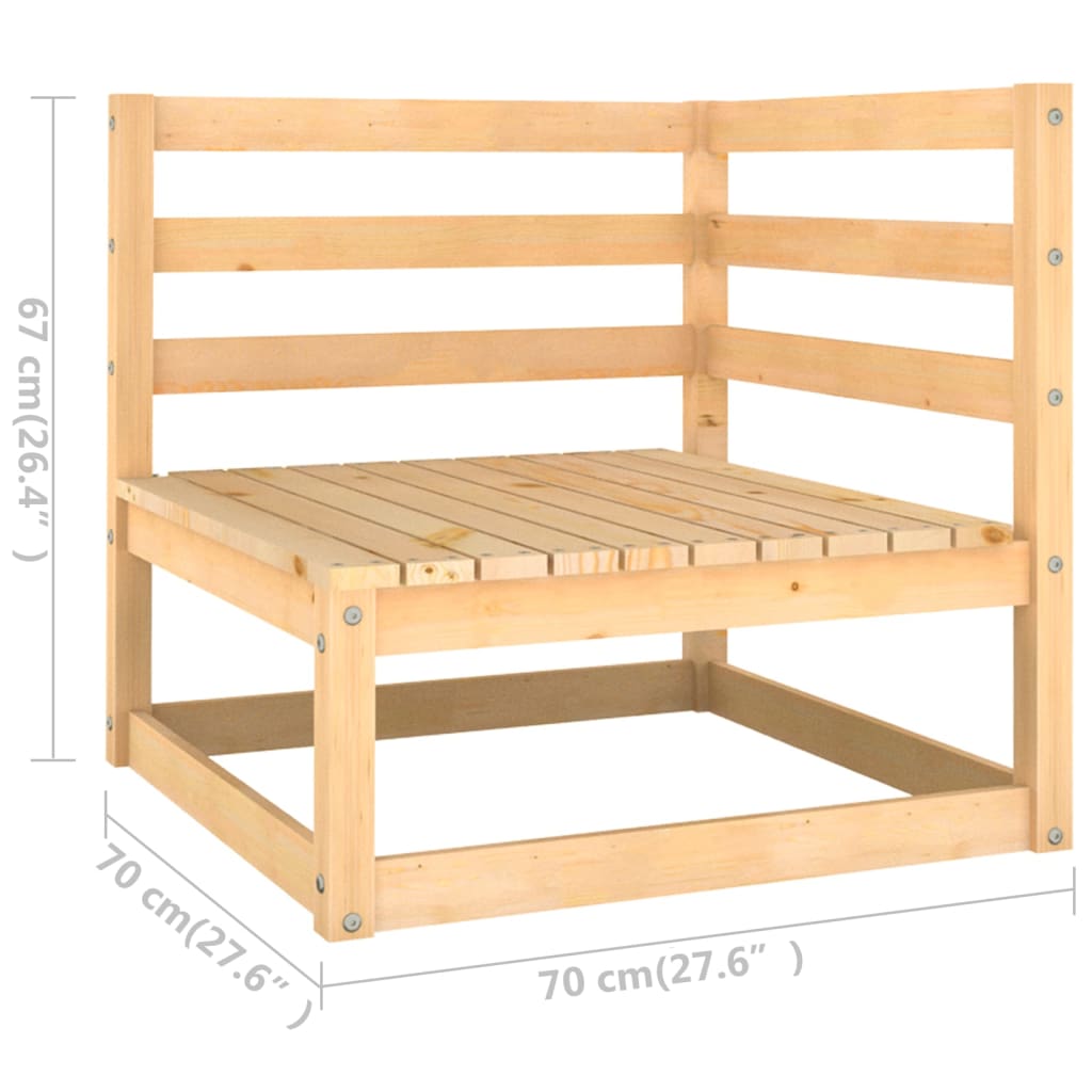 Set Divani Da Giardino 8 Pz In Legno Massello Di Pino - Image 6