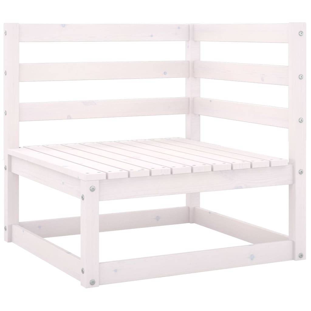 Set Divani Da Giardino 6 Pz Bianco In Legno Massello Di Pino - Image 4