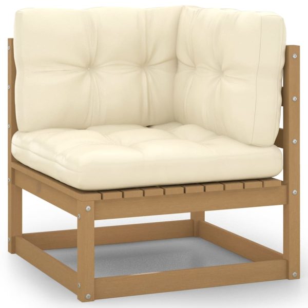 Divano Da Giardino A 3 Posti Con Cuscini Legno Massello Di Pino - Image 3
