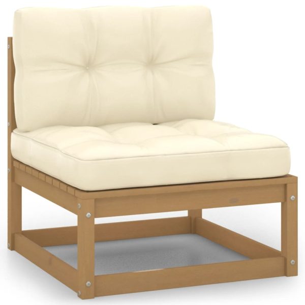 Divano Da Giardino A 3 Posti Con Cuscini Legno Massello Di Pino - Image 4
