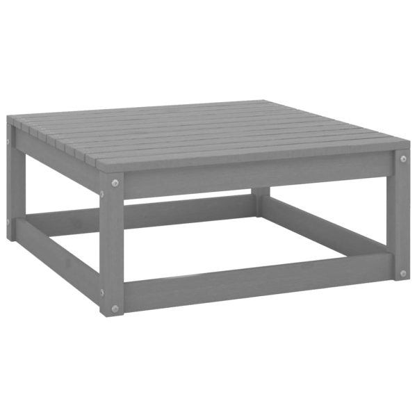Set Divani Da Giardino 10pz Con Cuscini Grigio Massello Di Pino - Image 6