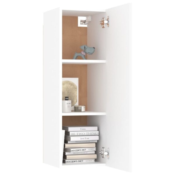 Set Mobili Porta Tv 4 Pz Bianco In Legno Multistrato - Image 5