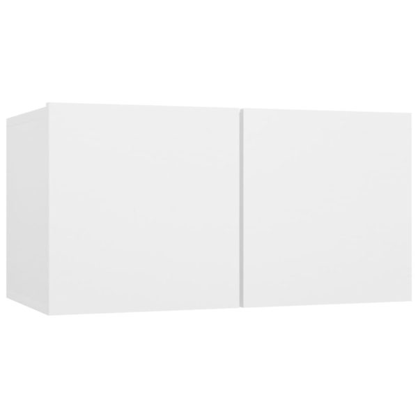 Set Mobili Porta Tv 4 Pz Bianco In Legno Multistrato - Image 4