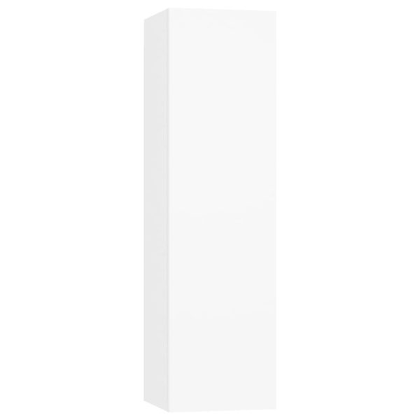 Set Mobili Porta Tv 4 Pz Bianco In Legno Multistrato - Image 6