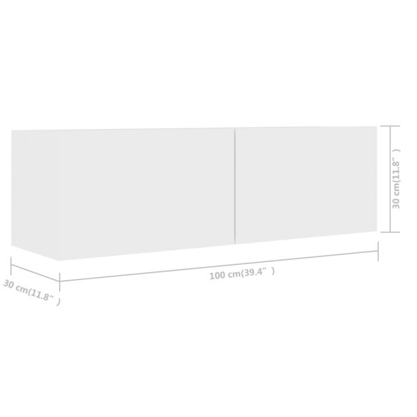 Set Mobili Porta Tv 6 Pz Bianco In Legno Multistrato - Image 6