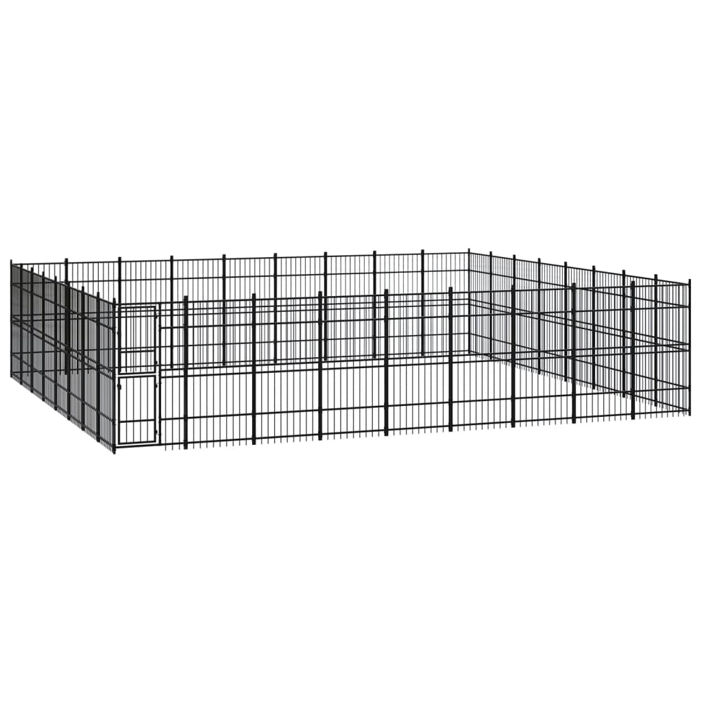 Gabbia Per Cani Da Esterno In Acciaio 66,36 m²