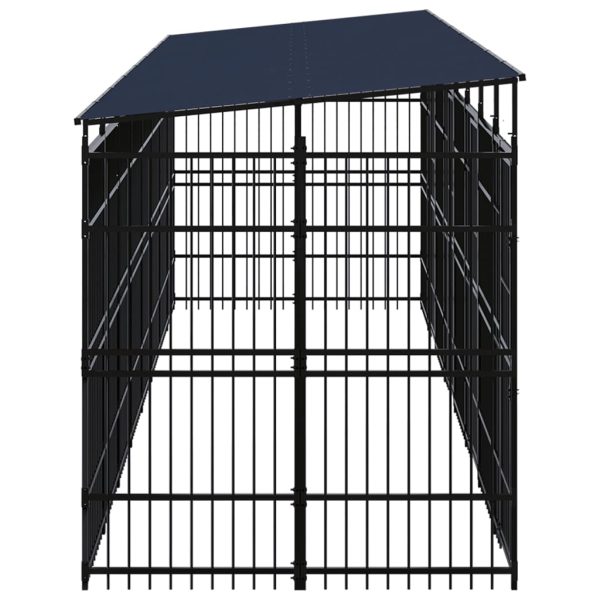 Gabbia Per Cani Da Esterno Con Tetto In Acciaio 14,75 m² - Image 3