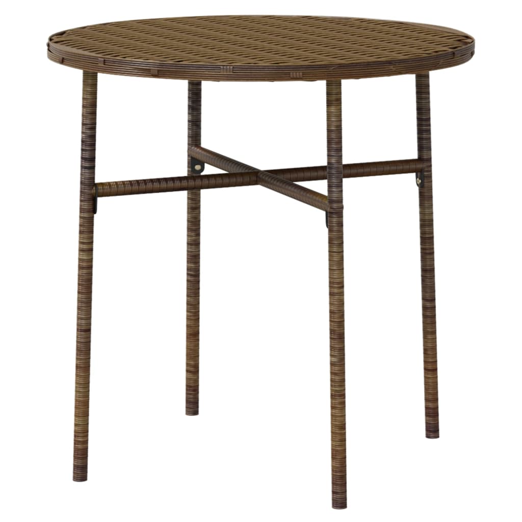 Set Mobili Da Pranzo Per Giardino 3 Pz In Polyrattan Marrone - Image 5