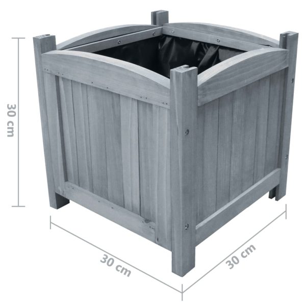 Letti Rialzati Da Giardino 2 Pz 30x30x30 Cm In Legno Di Abete - Image 4