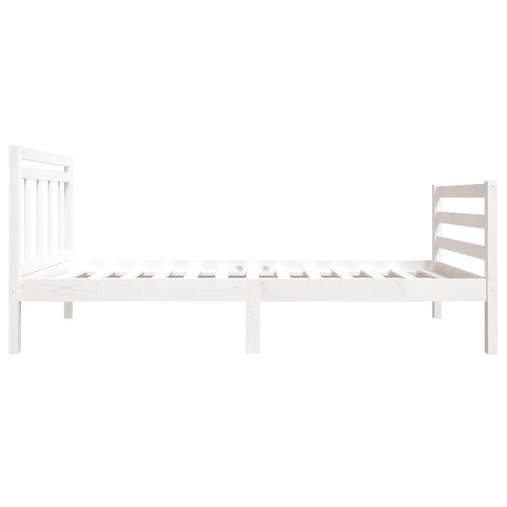 Giroletto Bianco 90x190 Cm Single In Legno Massello - Image 5