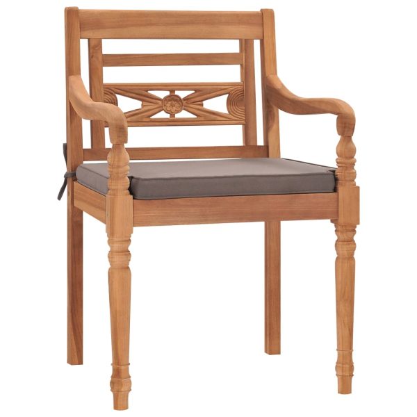 Set Da Pranzo Giardino 5 Pz Con Cuscini Legno Massello Di Teak - Image 4
