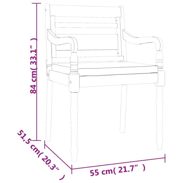 Set Da Pranzo Giardino 5 Pz Con Cuscini Legno Massello Di Teak - Image 6