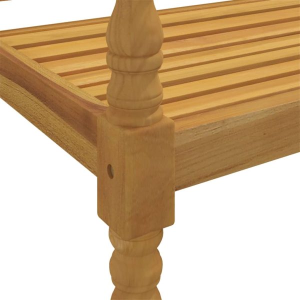 Panchina Batavia Con Cuscino Rosso 150 Cm Legno Massello Teak - Image 6