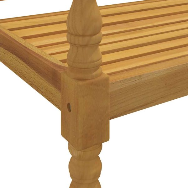Panchina Batavia Con Cuscino Rosso Vino 150 Cm Massello Di Teak - Image 6