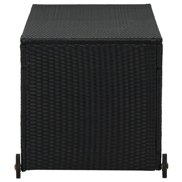Contenitore Da Giardino Nero 120x65x61 Cm In Polyrattan - Image 3