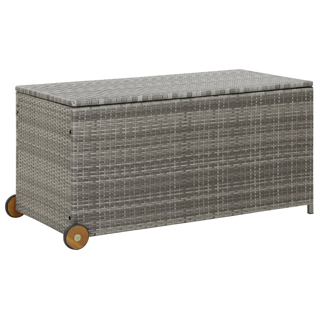 Contenitore Da Giardino Grigio Chiaro 120x65x61 Cm Polyrattan