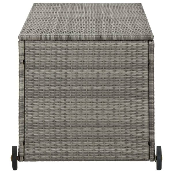 Contenitore Da Giardino Grigio Chiaro 120x65x61 Cm Polyrattan - Image 3