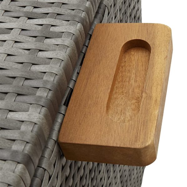 Contenitore Da Giardino Grigio Chiaro 120x65x61 Cm Polyrattan - Image 6
