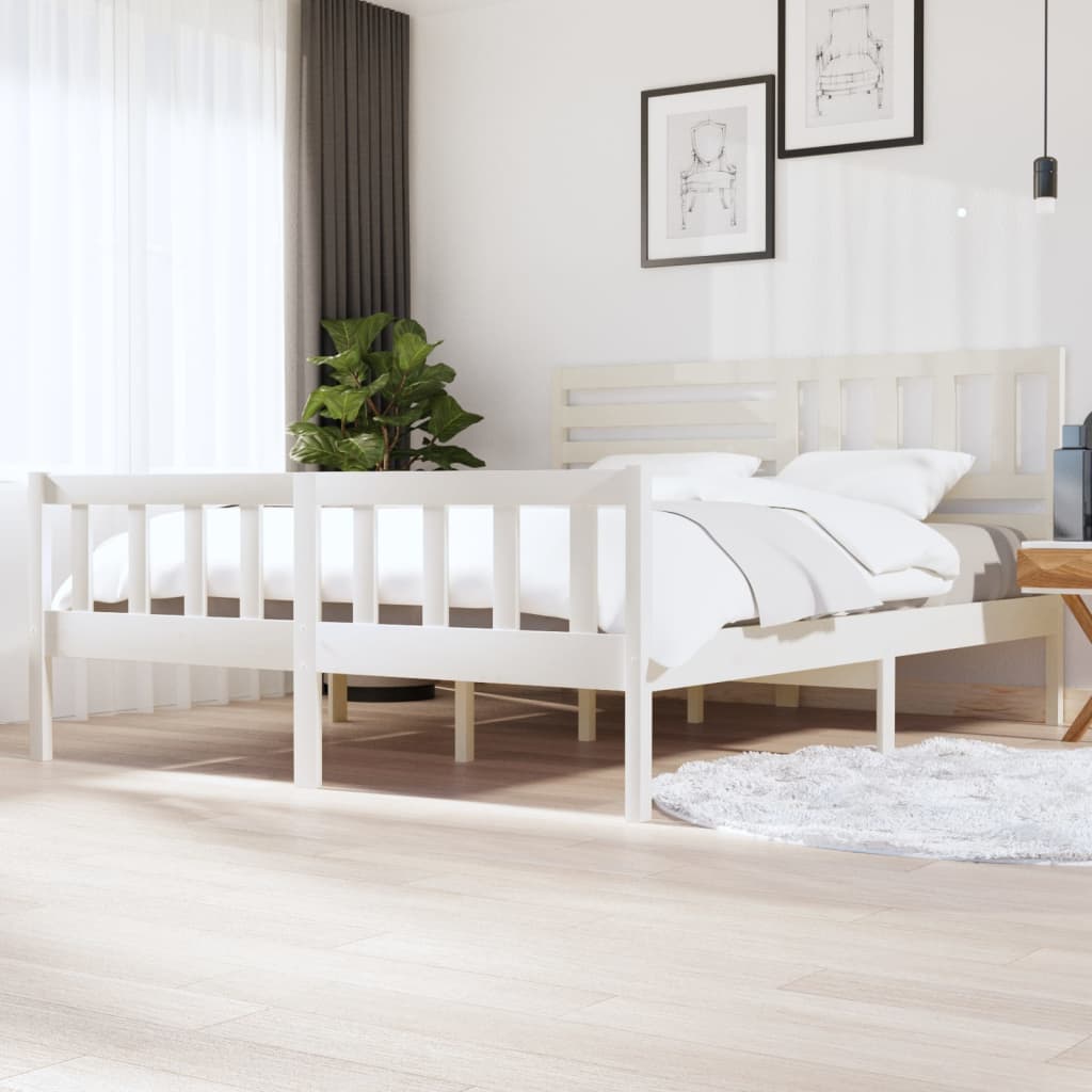 Giroletto Bianco 180x200 Cm Super King In Legno Massello