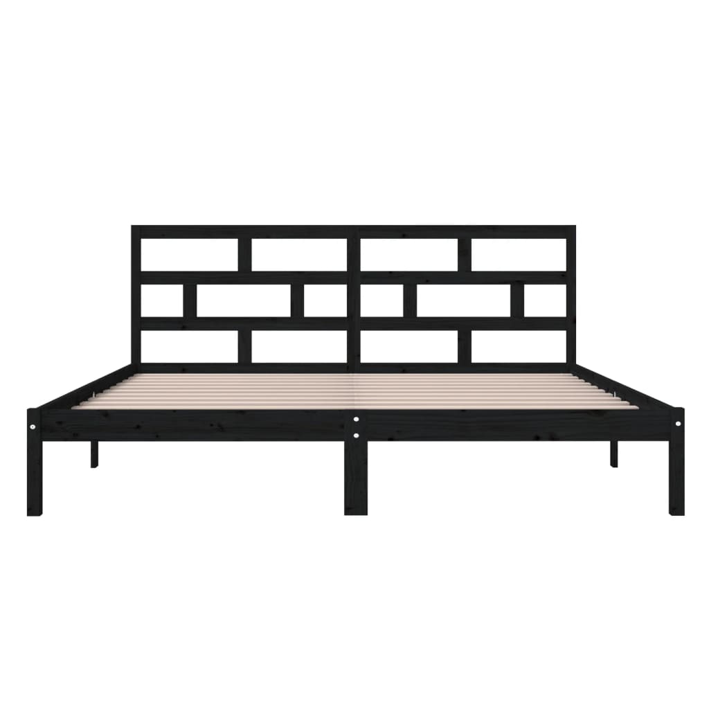 Giroletto Nero In Legno Massello Di Pino 140x190 cm - Image 4