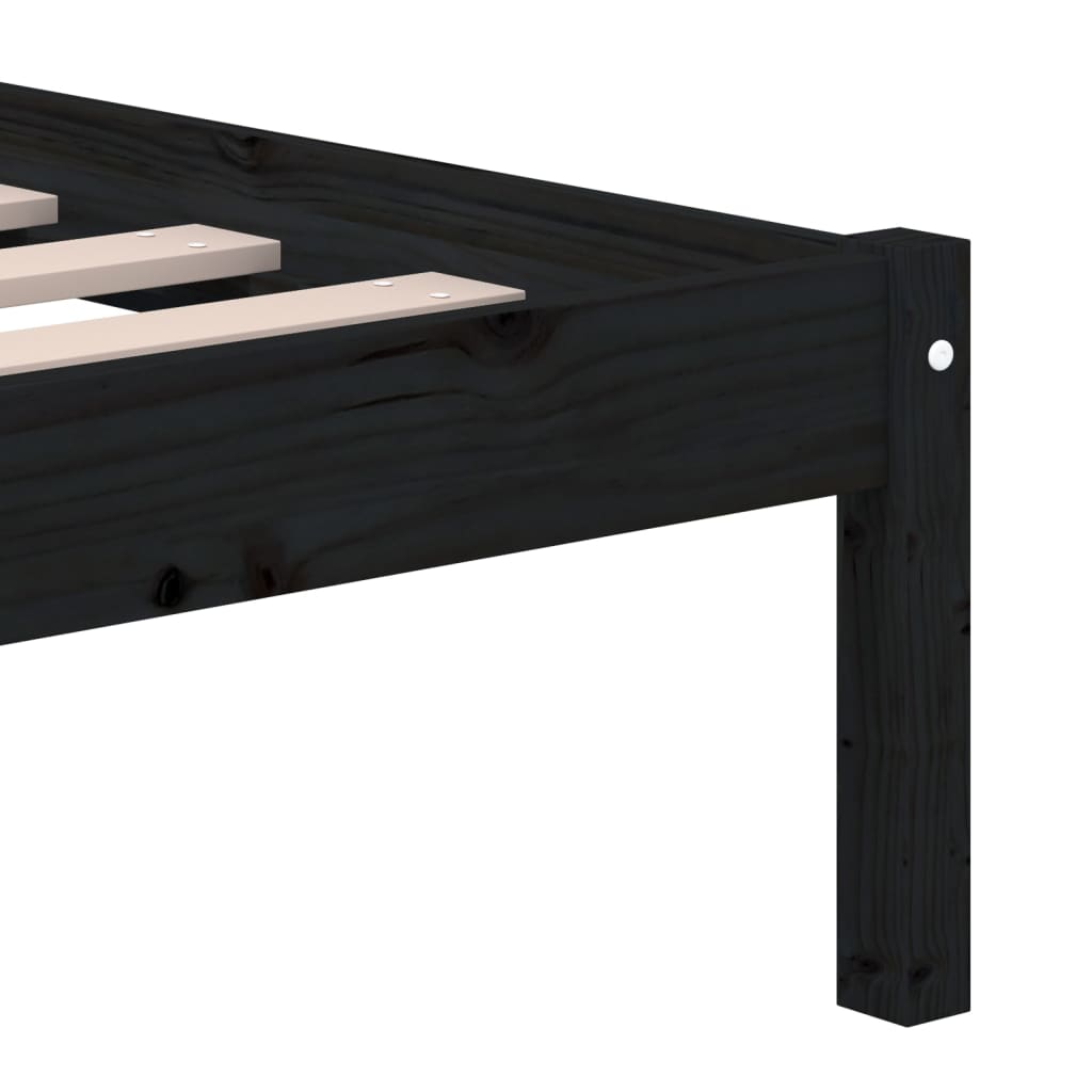 Giroletto Nero In Legno Massello Di Pino 140x190 cm - Image 6