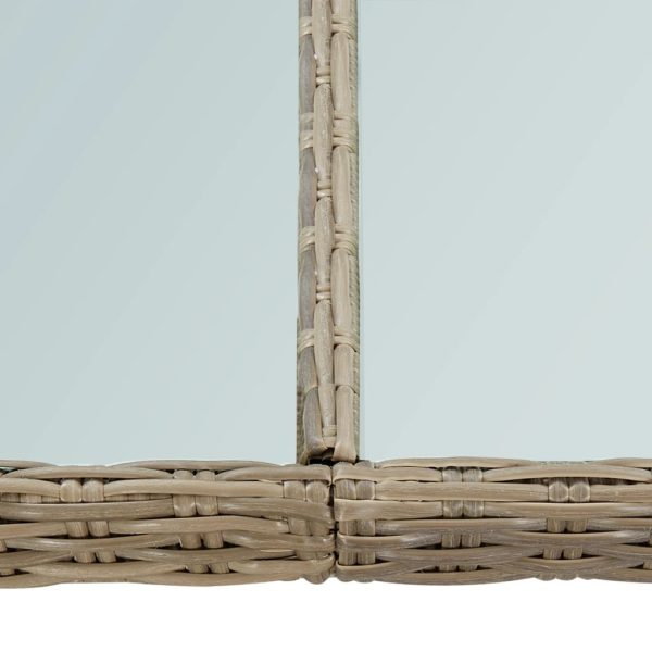 Tavolo Da Giardino Marrone 200x100x74 Cm In Vetro E Polyrattan - Image 5