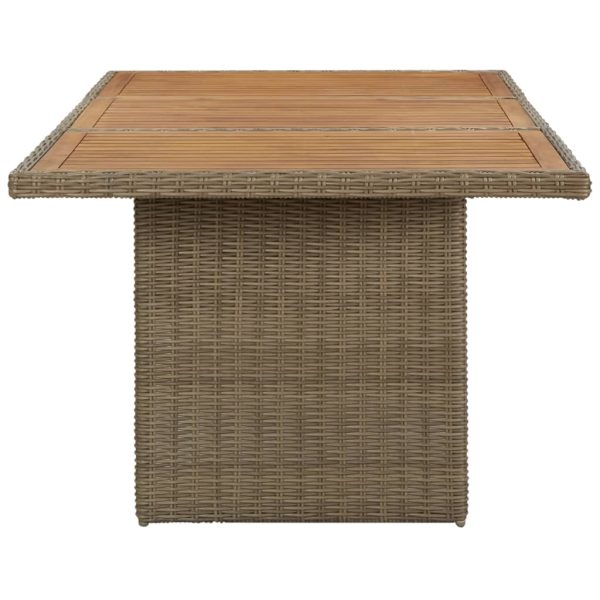Tavolo Da Giardino Marrone 200x100x74 Cm In Polyrattan - Image 3