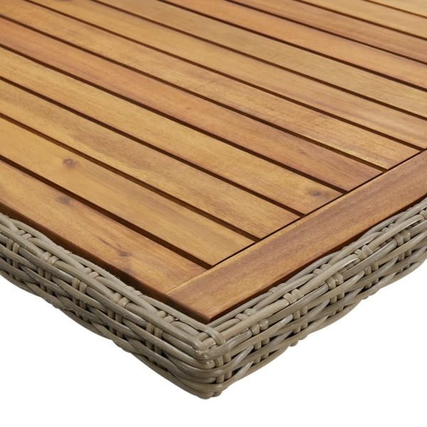 Tavolo Da Giardino Marrone 200x100x74 Cm In Polyrattan - Image 4