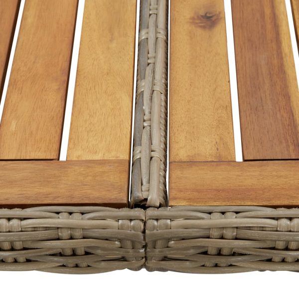 Tavolo Da Giardino Marrone 200x100x74 Cm In Polyrattan - Image 5