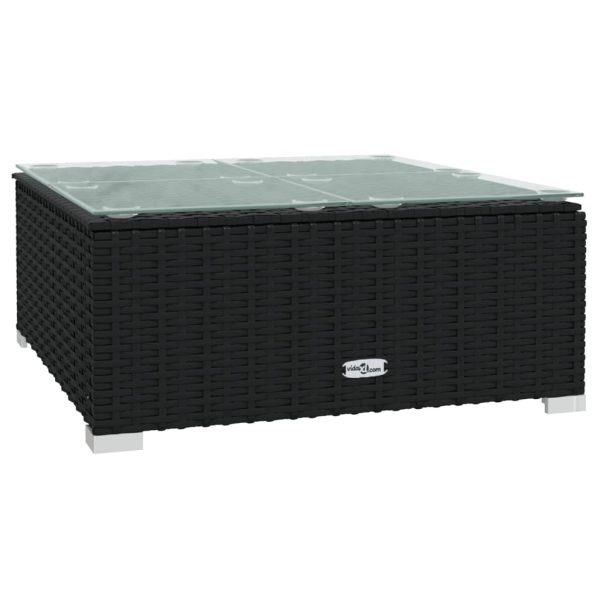 Set Salotto Da Giardino 5 Pz Con Cuscini In Polyrattan Nero - Image 5
