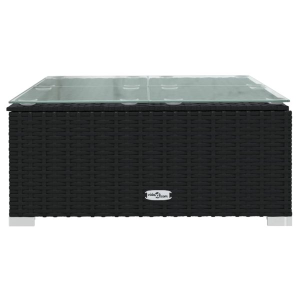 Set Salotto Da Giardino 5 Pz Con Cuscini In Polyrattan Nero - Image 6