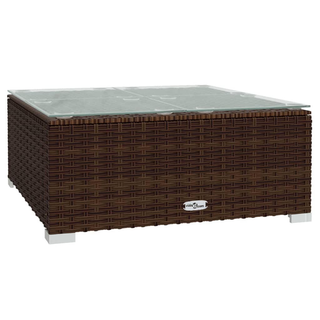 Set Divani Da Giardino 5 Pz Con Cuscini In Polyrattan Marrone - Image 5