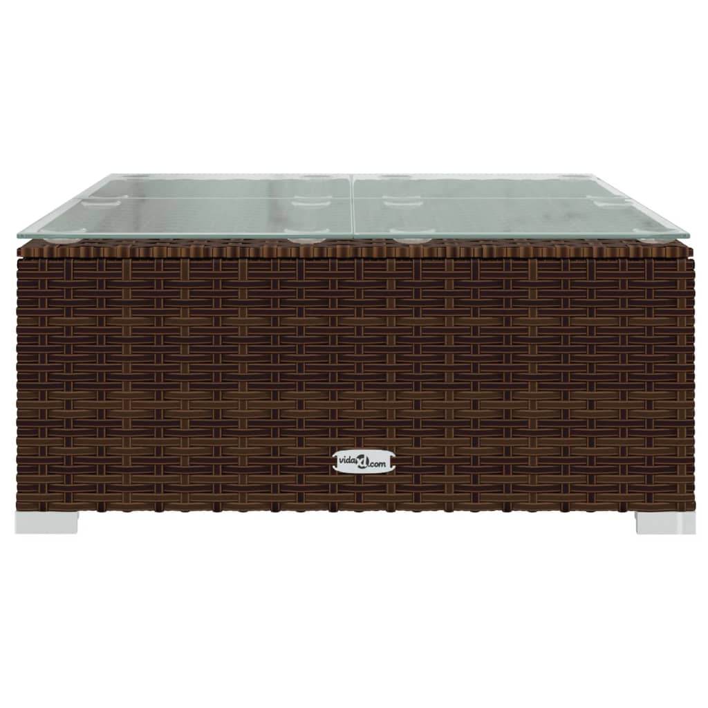 Set Divani Da Giardino 5 Pz Con Cuscini In Polyrattan Marrone - Image 6