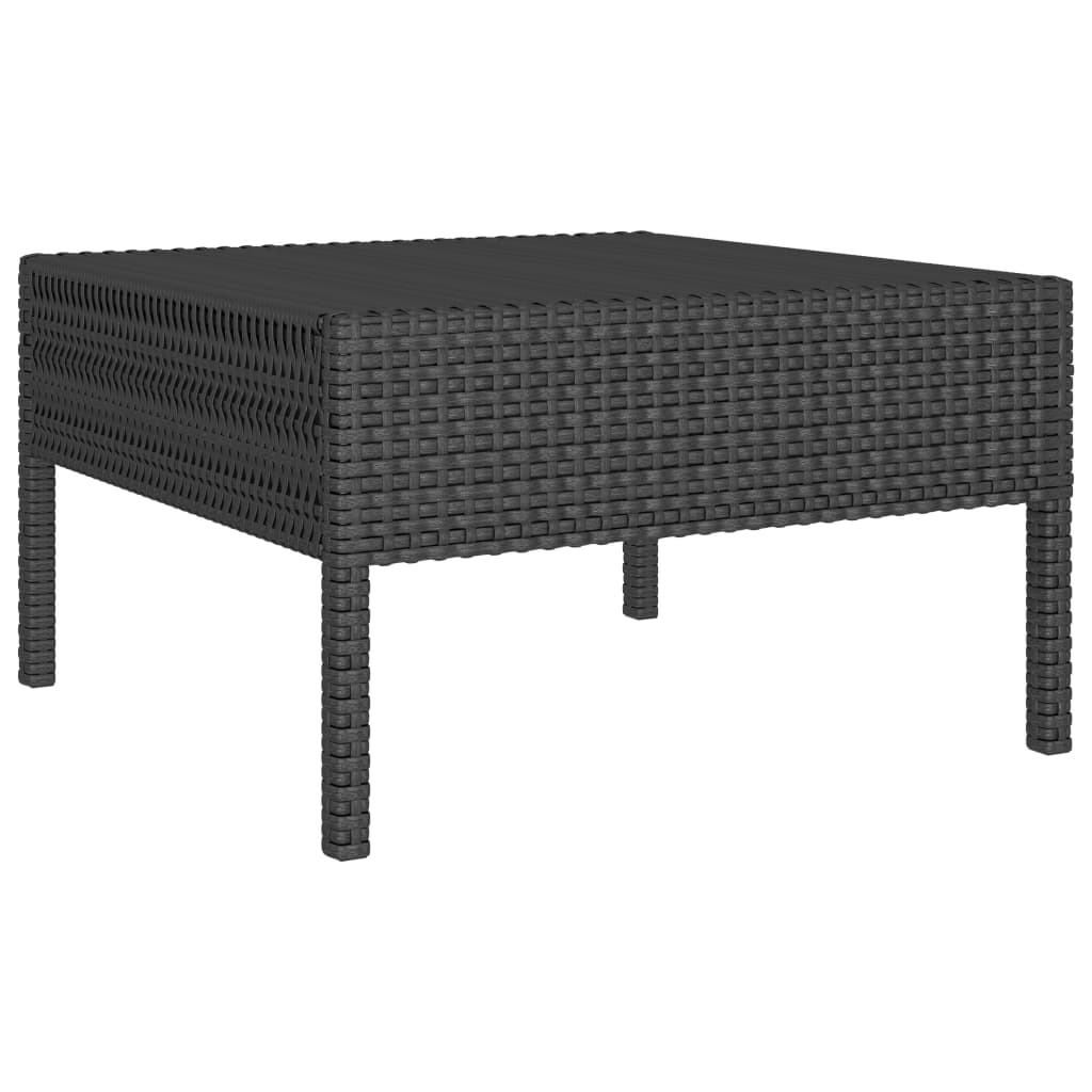Set Divani Da Giardino 2 Pz Con Cuscini In Polyrattan Nero - Image 4