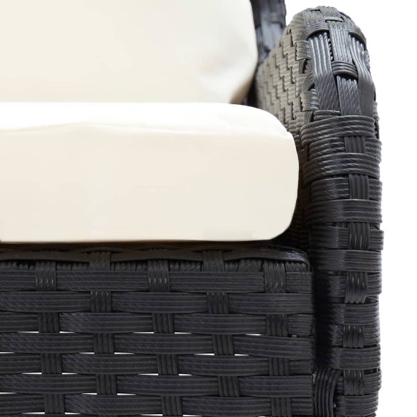 Divani Angolari Da Giardino 2 Pz In Polyrattan Nero - Image 4