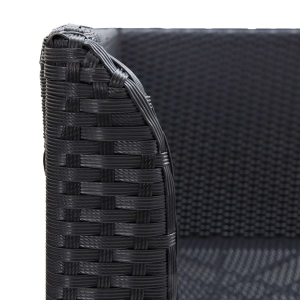Divani Angolari Da Giardino 2 Pz In Polyrattan Nero - Image 5